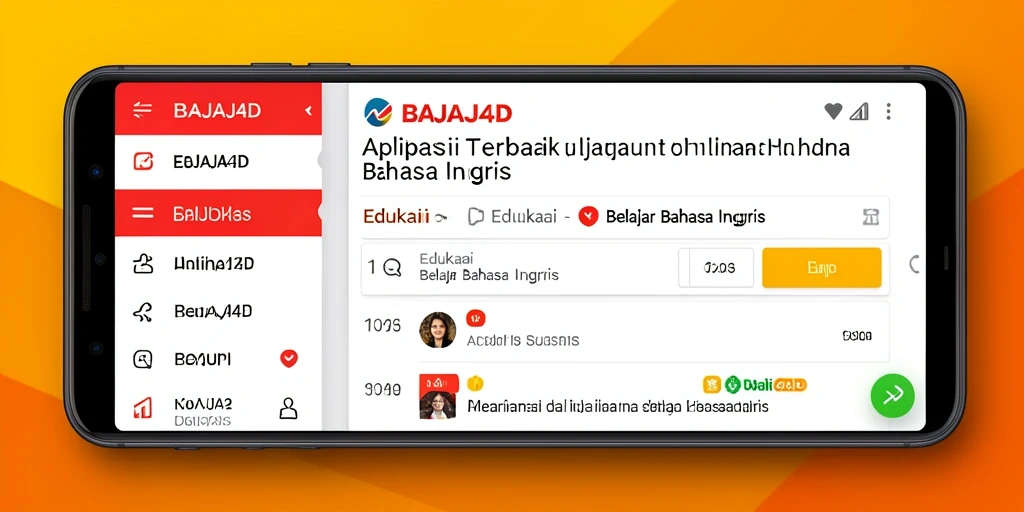 Antarmuka BAJAJ4D yang menarik untuk belajar Bahasa Inggris.