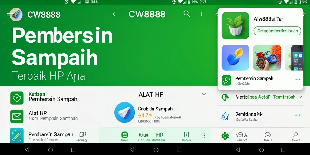 Antarmuka CW8888 yang sederhana dan efektif untuk membersihkan sampah.