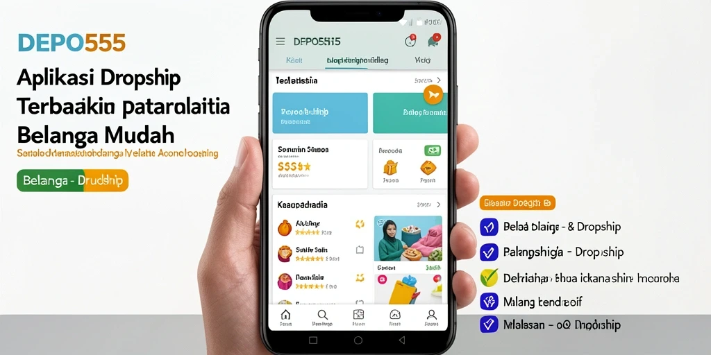 Tampilan antarmuka DEPO555 yang menarik dan fungsional untuk Dropship.