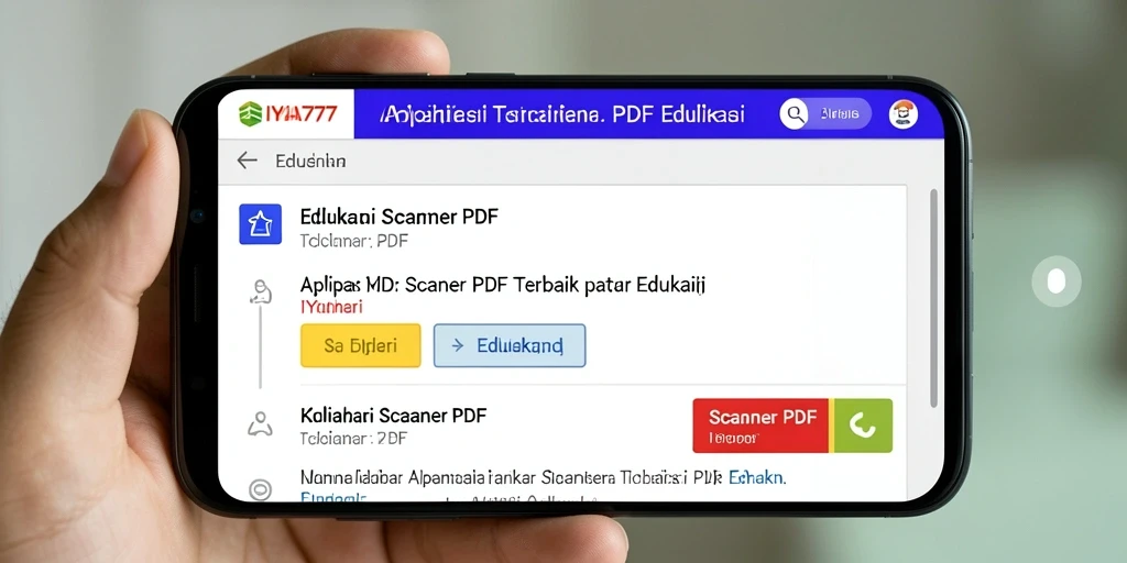 Antarmuka aplikasi Scanner PDF IYA777 yang intuitif dan modern.
