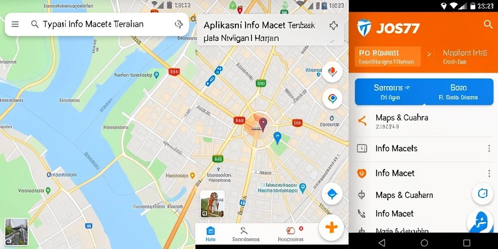 Antarmuka aplikasi JOS77 menampilkan informasi kemacetan secara real-time.