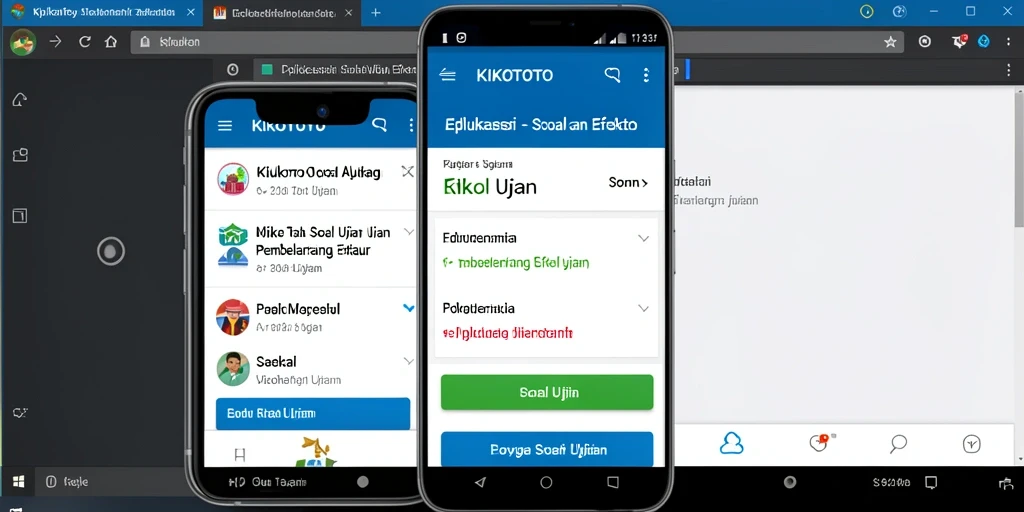 Tampilan antarmuka aplikasi KIKOTOTO untuk Soal Ujian.