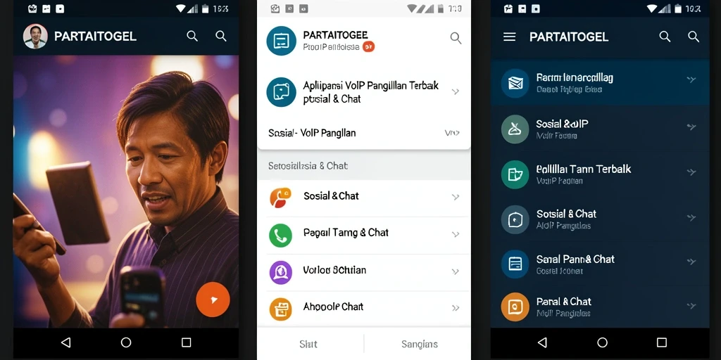 Tampilan antarmuka PARTAITOGEL saat melakukan panggilan VoIP.