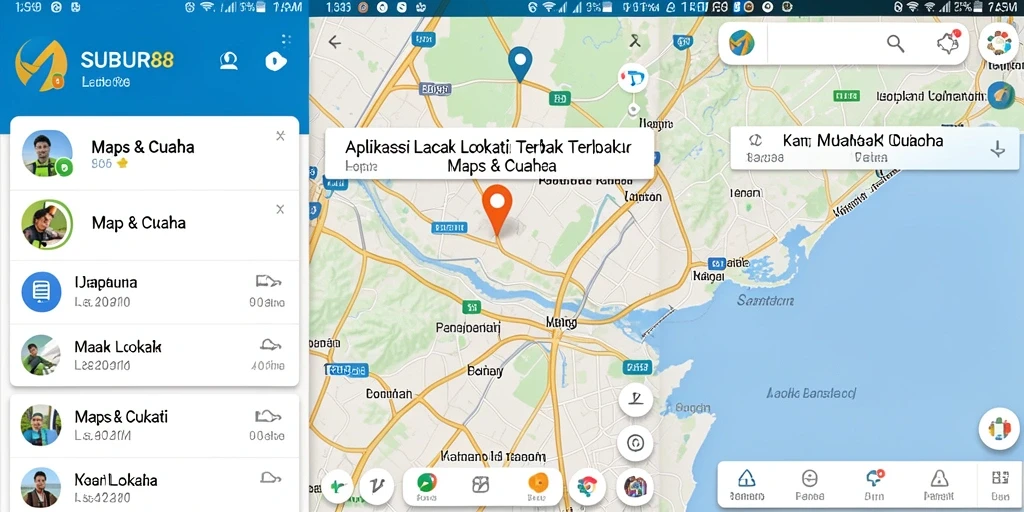 Screenshot utama SUBUR88 menampilkan antarmuka Lacak Lokasi yang user-friendly.