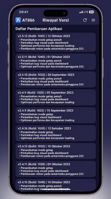 Riwayat Versi at866 untuk Pengguna Android
